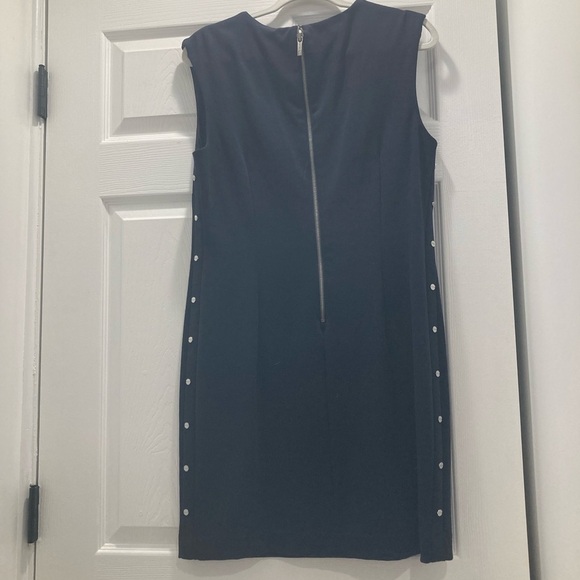 Michael Kors Navy Blue Midi Dress with Button Detail - Picture 2 of 6